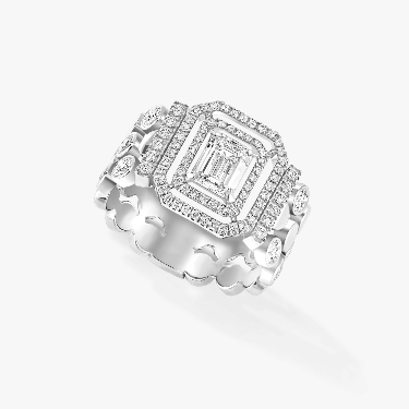 D-Vibes Multi-Row Ring White Gold For Her Diamond Ring 12445-WG