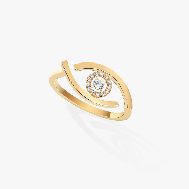 Кольцо Для нее Желтое золото Бриллиантами Кольцо Lucky Eye 10036-YG