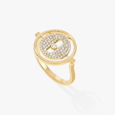 Кольцо Для нее Желтое золото Бриллиантами Кольцо Lucky Move PM с бриллиантовым паве (малая модель) 07534-YG