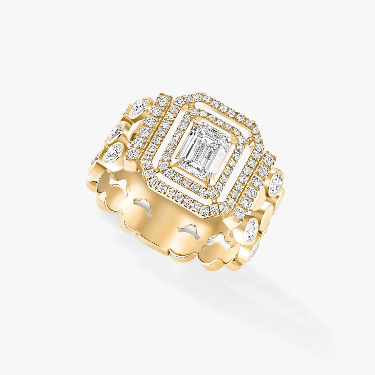 Ring For Her Yellow Gold Diamond D-Vibes Multi-Row Ring 12445-YG