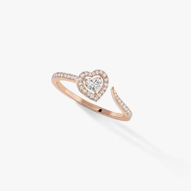 Bague Femme Or Rose Diamant Joy diamant cœur pavée 0,15ct 11438-PG