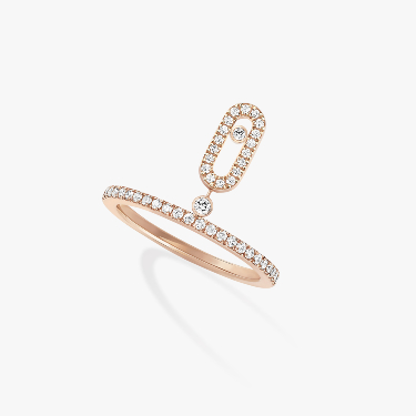Move Uno Pavé Drop Pink Gold For Her Diamond Ring 11163-PG
