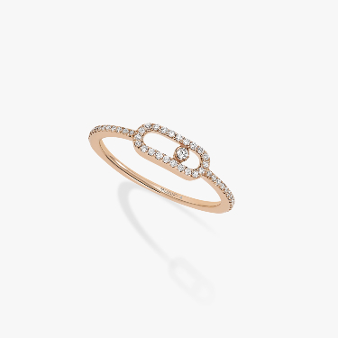 Ring For Her Pink Gold Diamond Move Uno Pavé 05630-PG