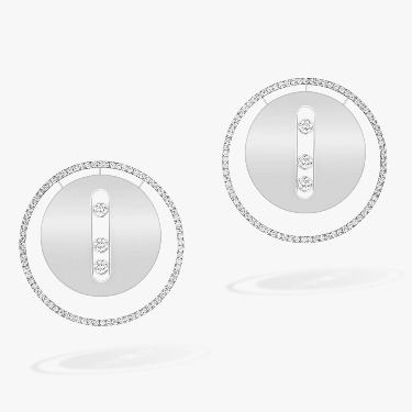 Earrings For Her White Gold Diamond Lucky Move LM 10818-WG