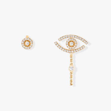 Lucky Eye Pavé-Set Jewelry Yellow Gold For Her Diamond Earrings 11349-YG