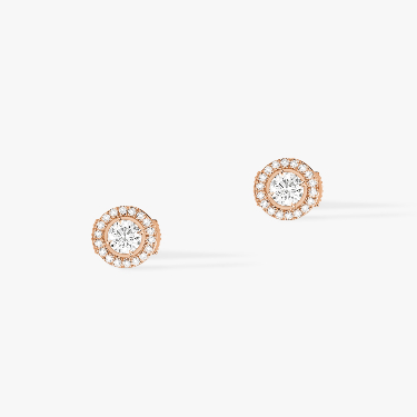 Joy Round Diamonds 2x0.25ct Pink Gold For Her Diamond Earrings 04445-PG