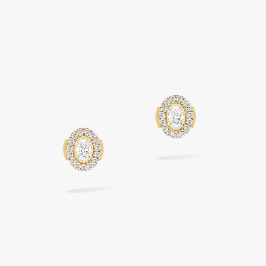 Glam'Azone Stud  Yellow Gold For Her Diamond Earrings 07160-YG