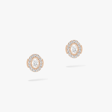  Glam'Azone Stud  Pink Gold For Her Diamond Earrings 07160-PG