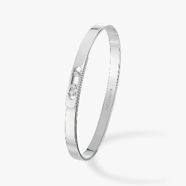 Bracelet Femme Or Blanc Diamant Bangle Move Noa PM 10092-WG