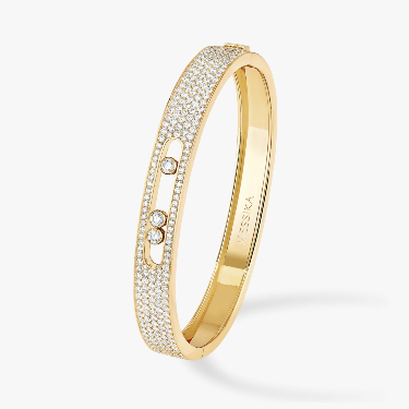 Move Joaillerie Pavé Bangle Yellow Gold For Her Diamond Bracelet 04699-YG