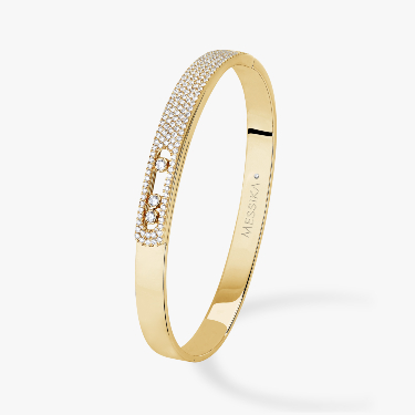 Move Noa Pavé Bangle  Yellow Gold For Her Diamond Bracelet 06371-YG