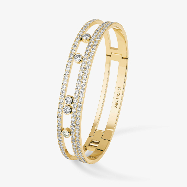 Move Romane Large Pavé Bangle Yellow Gold For Her Diamond Bracelet 06733-YG