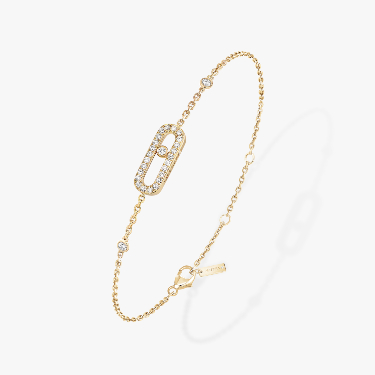 Bracelet For Her Yellow Gold Diamond Move Uno Pavé 04706-YG