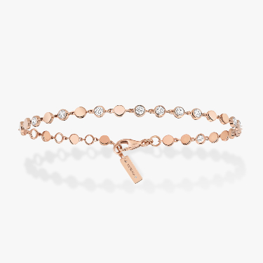 Bracelet For Her Pink Gold Diamond D-Vibes SM 12350-PG