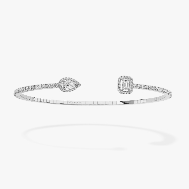 Bracelet Femme Or Blanc Diamant My Twin Skinny 0,15ct x2 06161-WG