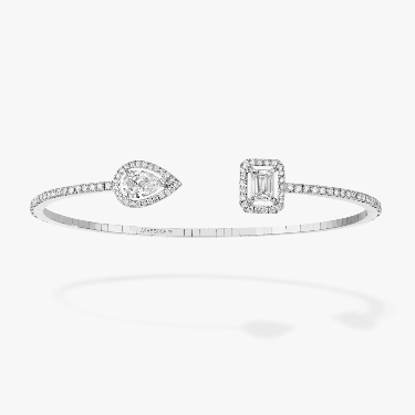 Bracelet Femme Or Blanc Diamant My Twin Skinny 0,40ct x2 06492-WG
