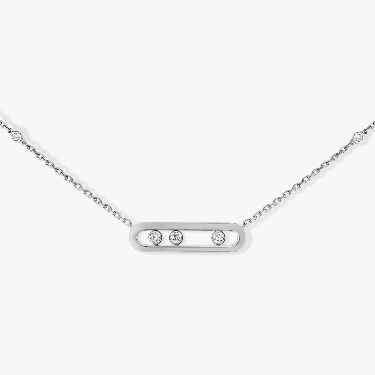 Collier Femme Or Blanc Diamant Baby Move 04323-WG