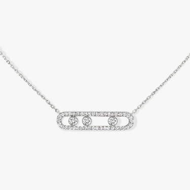 Collar Mujer Oro blanco Diamante Move Pavé 03994-WG