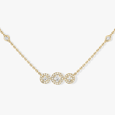 Necklace For Her Yellow Gold Diamond Joy Trilogy 07030-YG