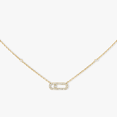Necklace For Her Yellow Gold Diamond Move Uno Pavé 04708-YG