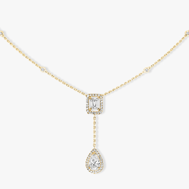 My Twin Tie 0.40ct x2 Yellow Gold For Her Diamond Necklace 06779-YG