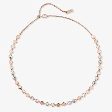 Necklace For Her Pink Gold Diamond D-Vibes MM 12483-PG