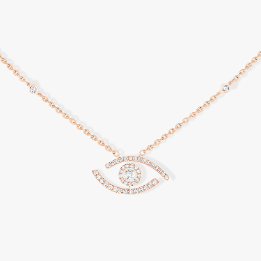 Lucky Eye Pavé Pink Gold For Her Diamond Necklace 07525-PG