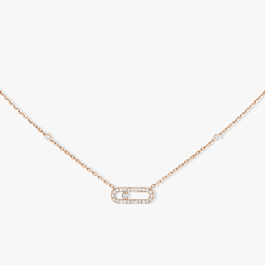 Move Uno Pavé Pink Gold For Her Diamond Necklace 04708-PG