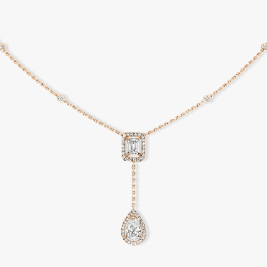 ネックレス 女性への ピンクゴールド ダイヤモンド  マイ ツイン クラヴァット 0.40カラット x2 06779-PG
