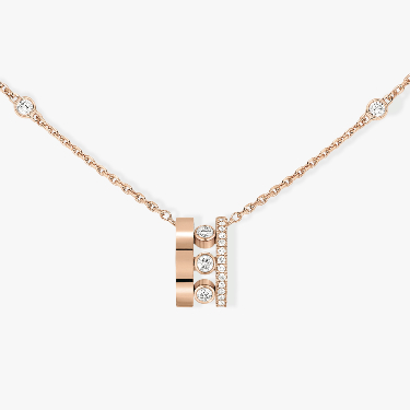 Collar Mujer Oro rosa Diamante Colgante con cadena Move Romane 07158-PG