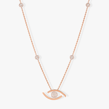 Lucky Eye long necklace Pink Gold For Her Diamond Necklace 11569-PG