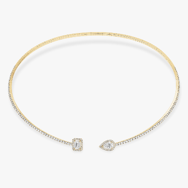 My Twin Skinny Yellow Gold For Her Diamond Necklace 06493-YG