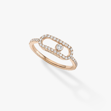 Ring For Her Pink Gold Diamond Move Uno Pavé LM 12113-PG