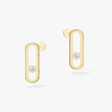 Earrings For Her Yellow Gold Diamond Move Uno 12182-YG