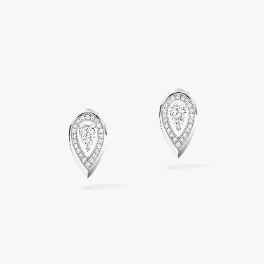 Earrings For Her White Gold Diamond Fiery 0.10ct 12809-WG
