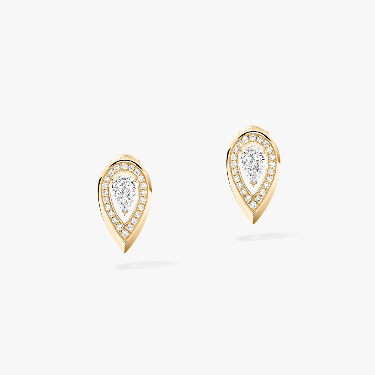 Boucles d'oreilles Femme Or Jaune Diamant Fiery 0,10ct 12809-YG