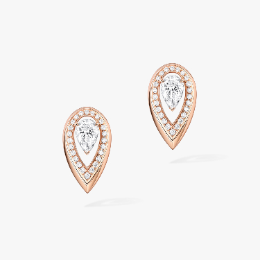 Earrings For Her Pink Gold Diamond Fiery 0.25ct 13240-PG