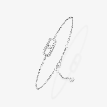 Bracelet Femme Or Blanc Diamant Messika CARE(S) Pavé 12075-WG