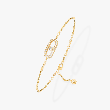 Bracelet For Her Yellow Gold Diamond Messika CARE(S) Pavé Children's Bracelet 12499-YG