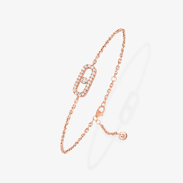 Bracelet For Her Pink Gold Diamond Messika CARE(S) Pavé Bracelet 12075-PG