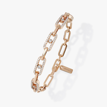 Move Link Multi Pink Gold For Her Diamond Bracelet 12187-PG