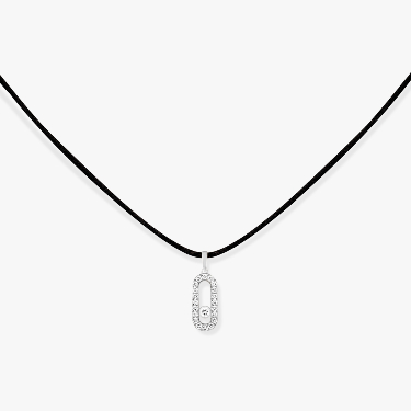 Collier Femme Or Blanc Diamant Messika CARE(S) Pavé 12073-WG