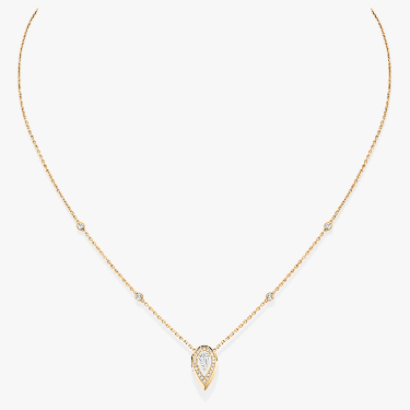 Necklace For Her Yellow Gold Diamond Fiery 0.10ct 12611-YG