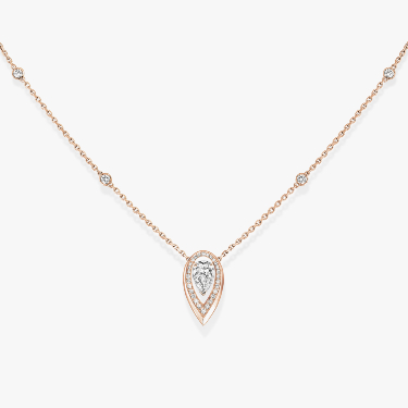 Collier Femme Or Rose Diamant Fiery 0,25ct 13239-PG