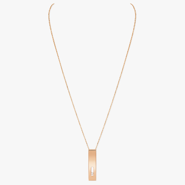 Move Joaillerie Long Necklace Rose Gold Mixed Diamond Necklace 11700-PG