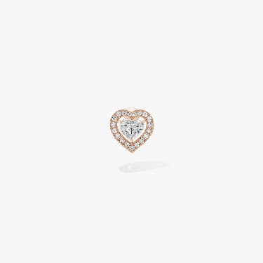 Earrings For Her Pink Gold Diamond Joy cœur 0.15-carat stud earring 11562-PG