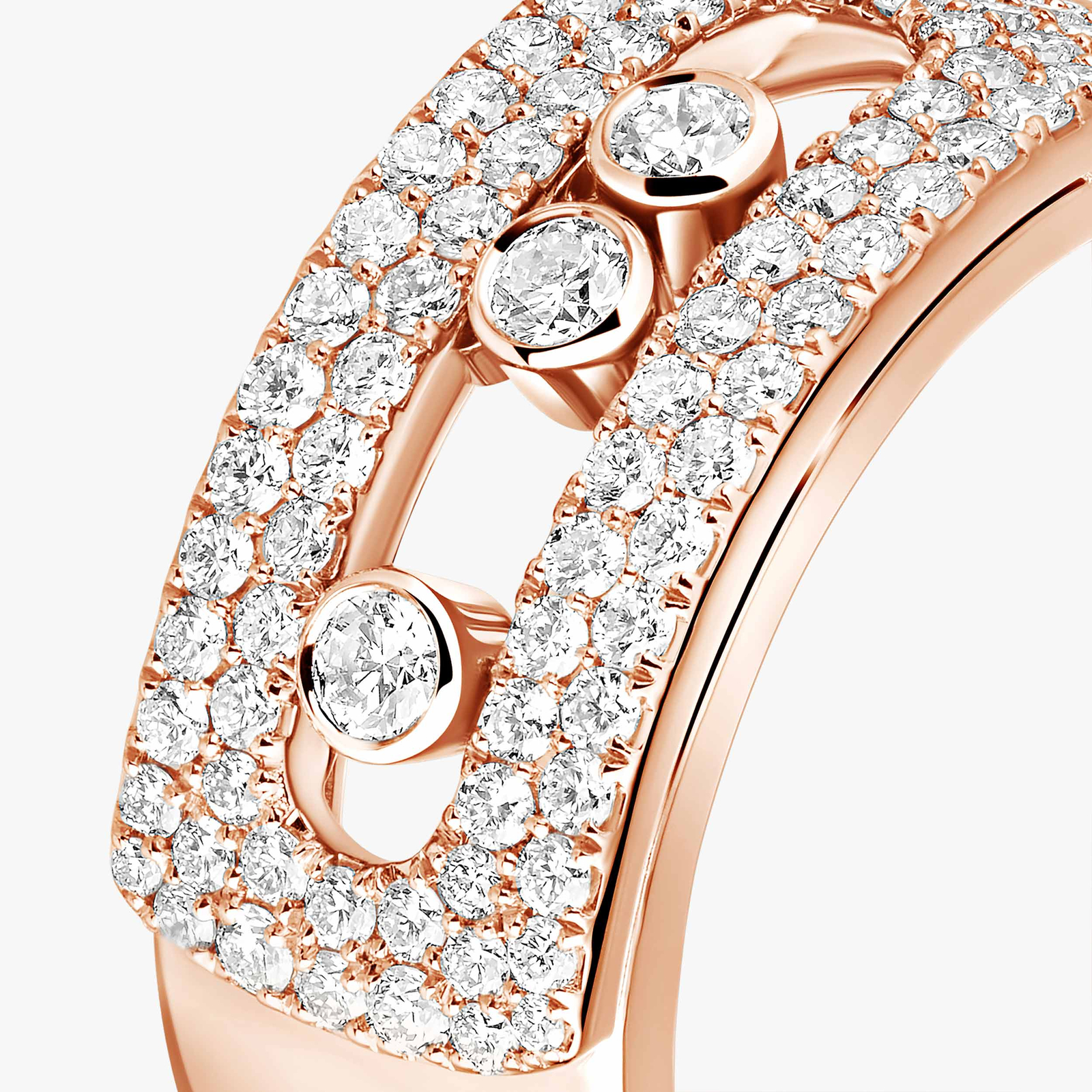Ring For Her Pink Gold Diamond Move Noa LM Pavé  10102-PG