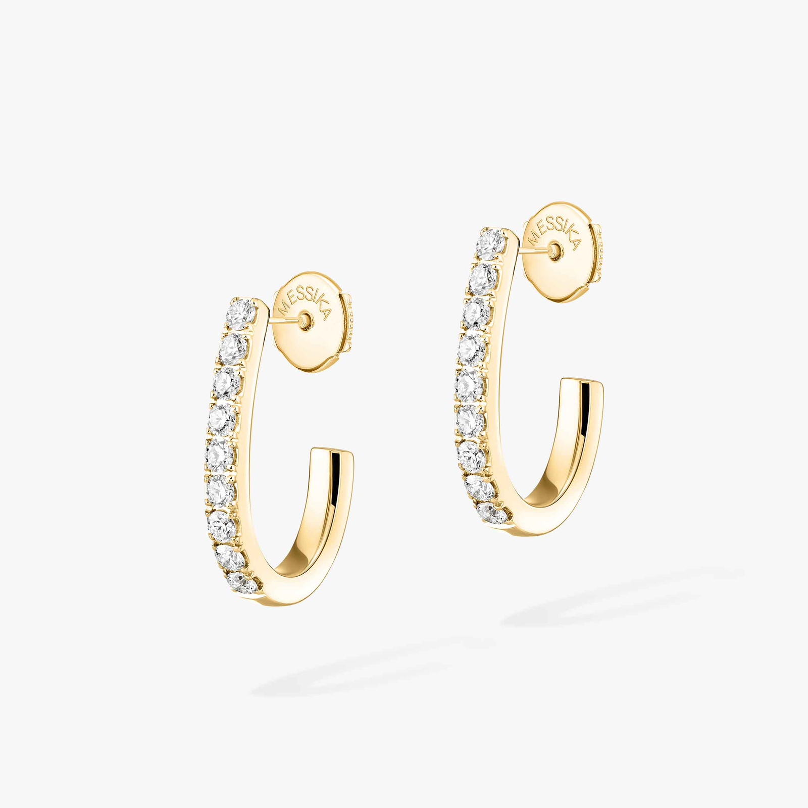 Earrings Femme Yellow Gold Diamond Gatsby XS Hoop 05741-YG