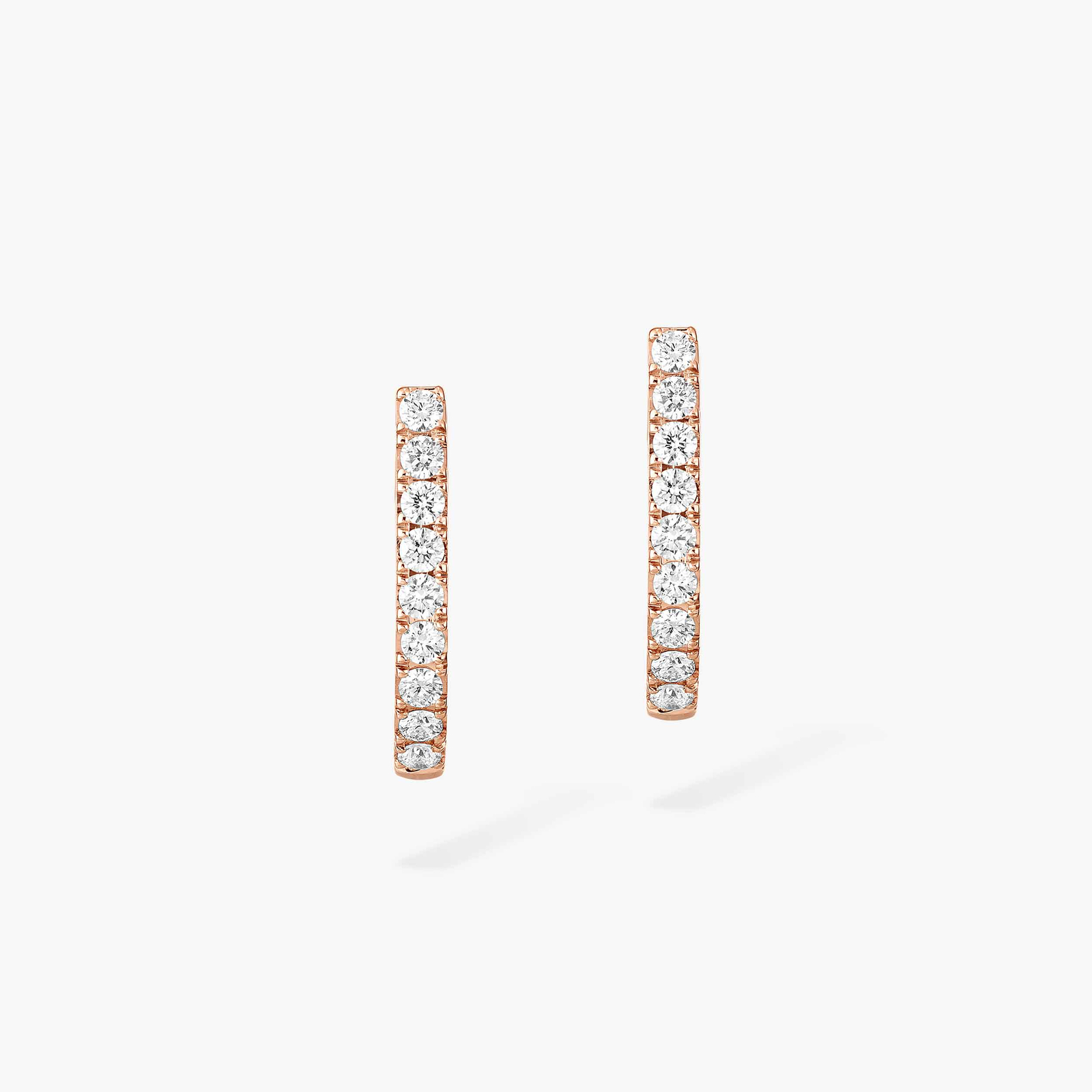 Earrings Femme Pink Gold Diamond Gatsby XS Hoop 05741-PG