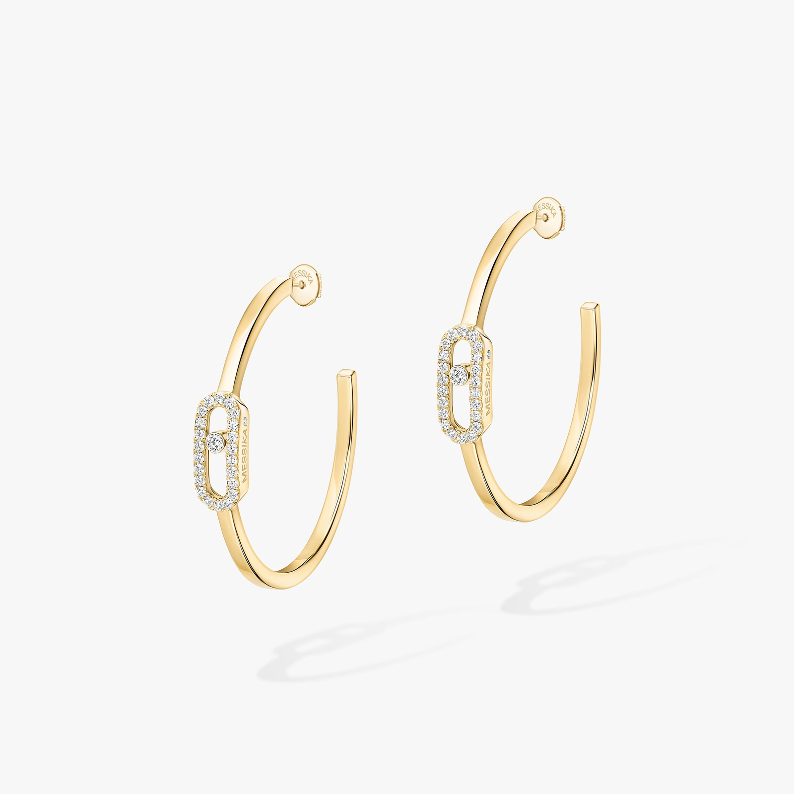Pendiente Mujer Oro amarillo Diamante Pendientes de aro Move Uno PM 12485-YG